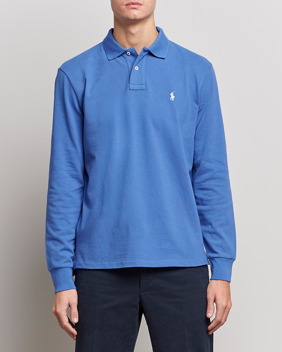 Heren | Truien | Polo Ralph Lauren | Custom Slim Fit Long Sleeve Polo Maidstone Blue