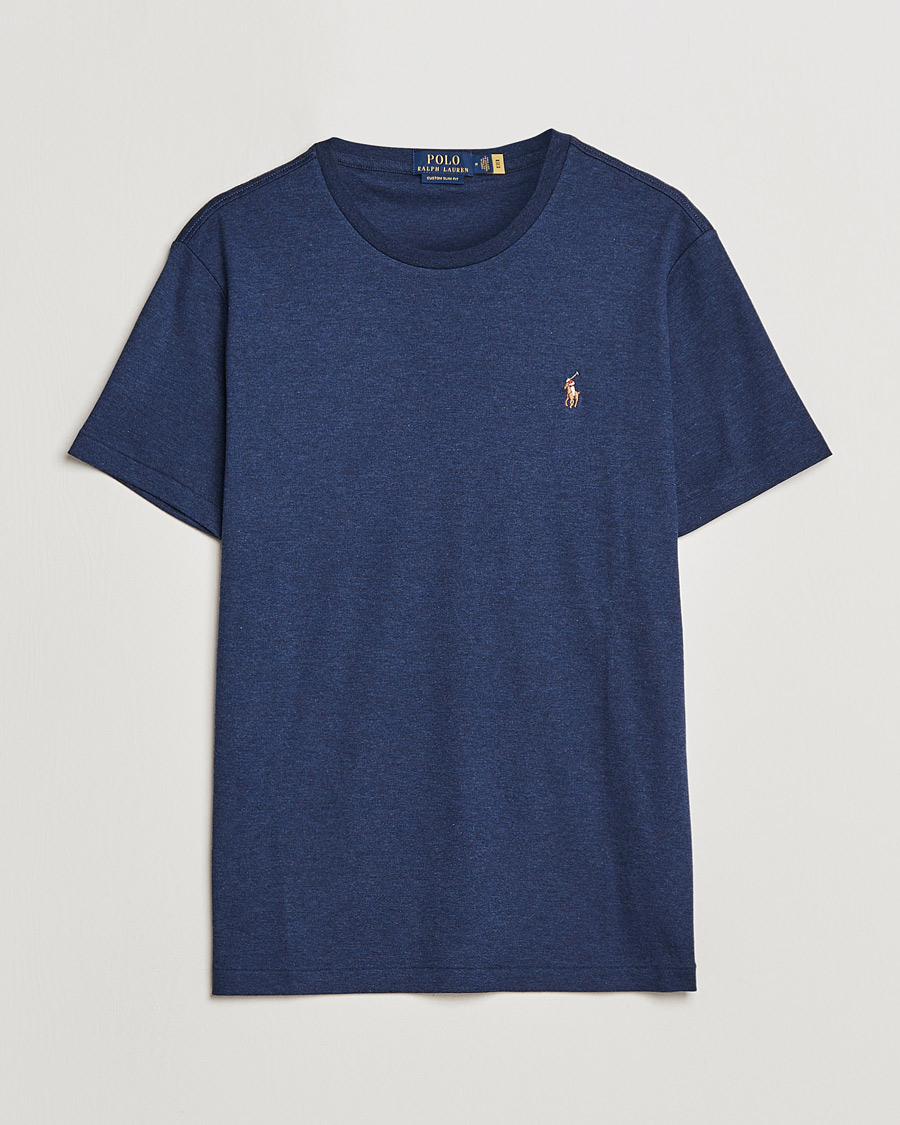 Heren | T-shirts | Polo Ralph Lauren | Luxury Pima Cotton Crew Neck T-Shirt Navy Heather