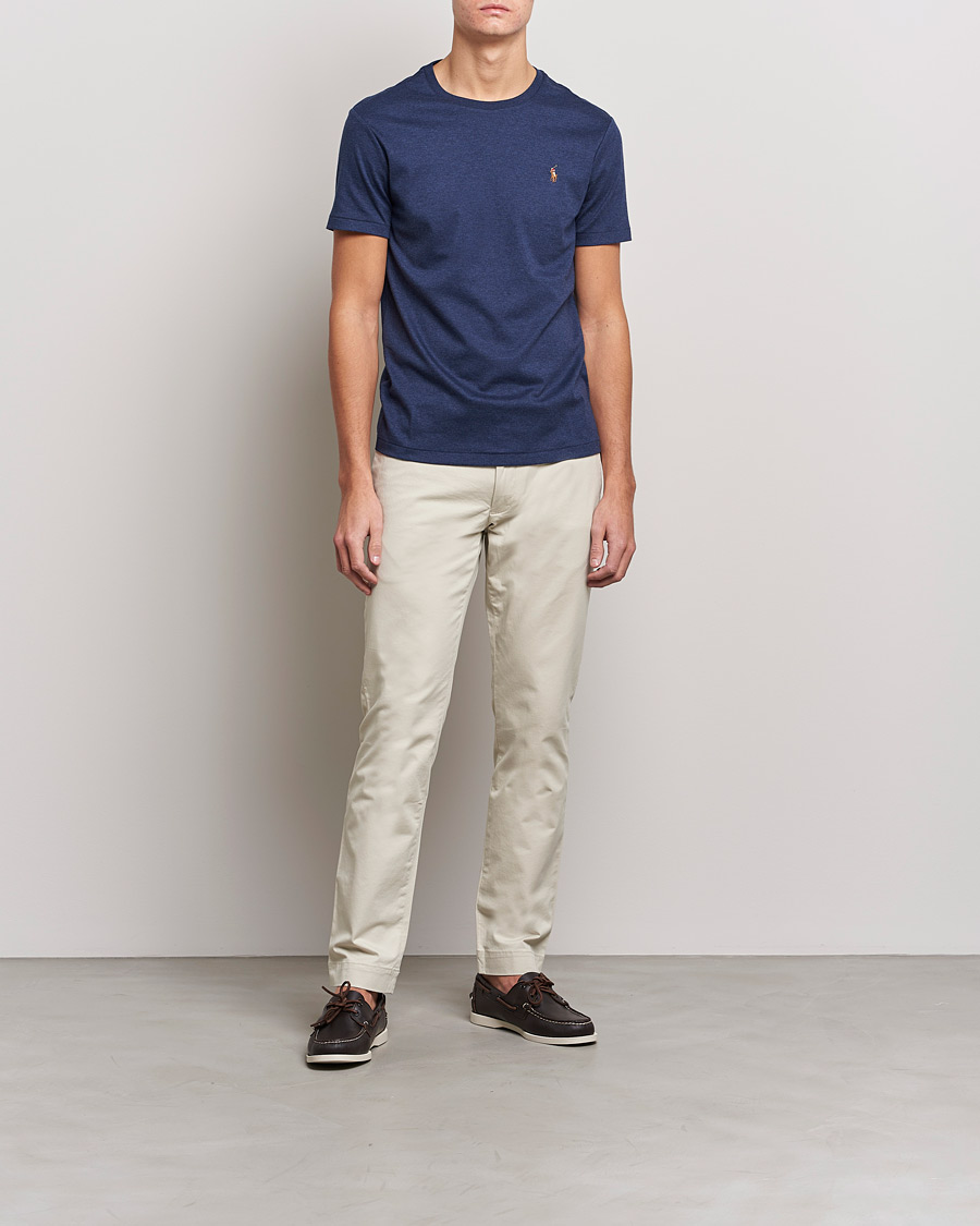Heren | T-shirts | Polo Ralph Lauren | Luxury Pima Cotton Crew Neck T-Shirt Navy Heather