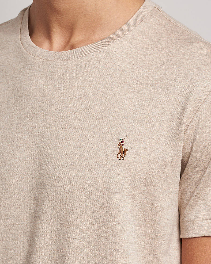 Heren | T-shirts | Polo Ralph Lauren | Luxury Pima Cotton Crew Neck T-Shirt Sand Heather