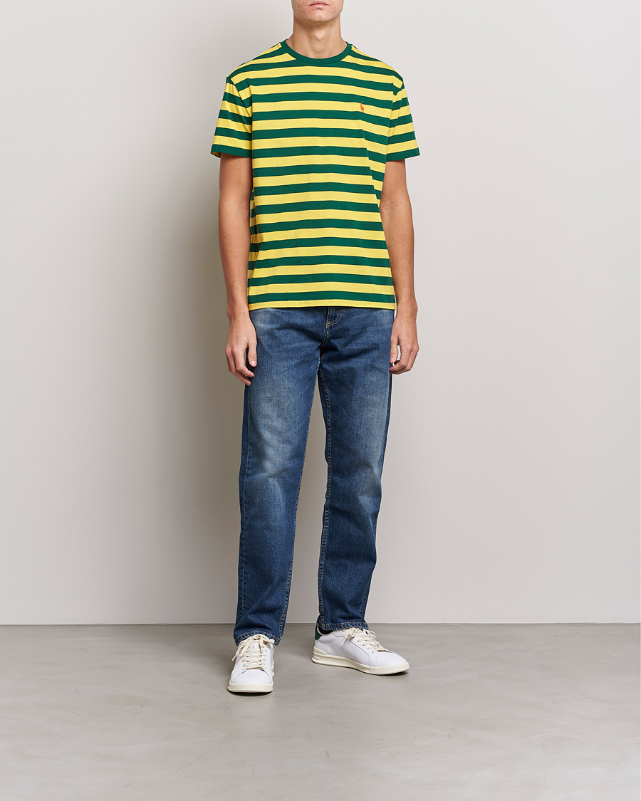 Heren | T-shirts | Polo Ralph Lauren | Striped Crew Neck T-Shirt Lemon/Green