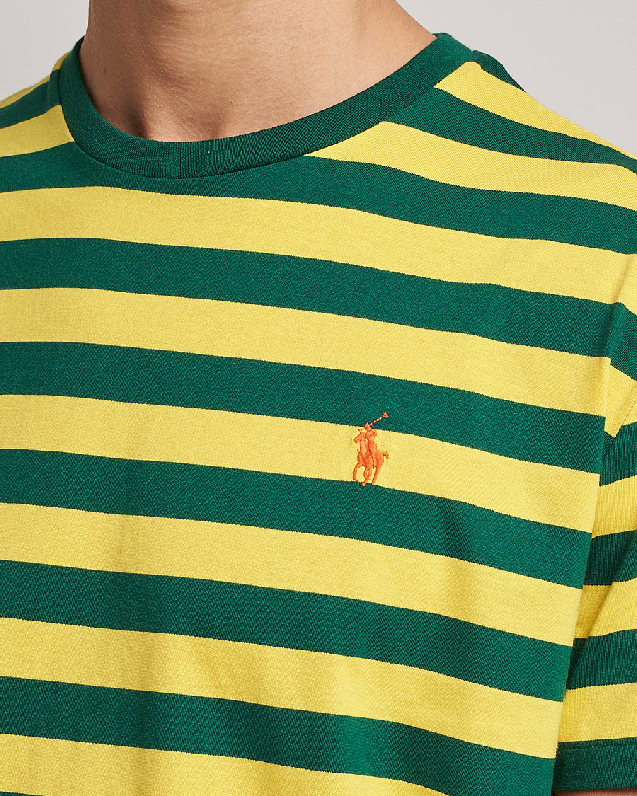 Heren | T-shirts | Polo Ralph Lauren | Striped Crew Neck T-Shirt Lemon/Green