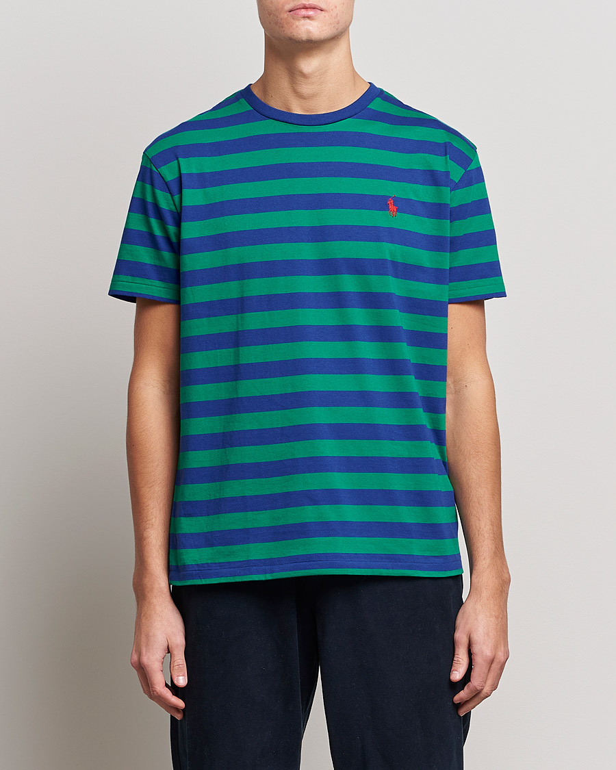 Heren | T-shirts | Polo Ralph Lauren | Striped Crew Neck T-Shirt Green/Navy
