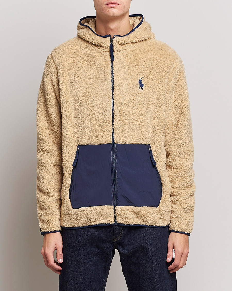 Heren | Truien | Polo Ralph Lauren | Curly Sherpa Full Zip Hoodie Sand Dune