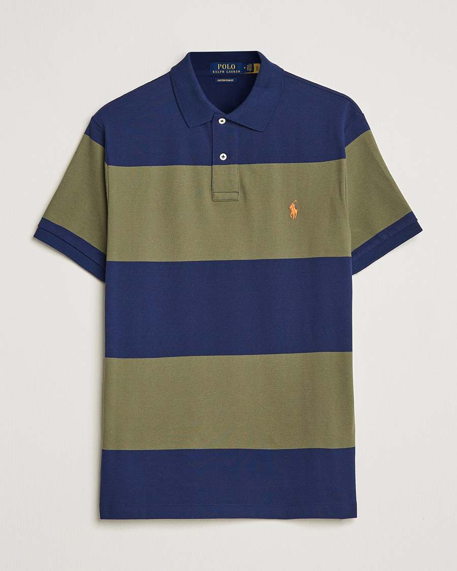 Heren | Polo's | Polo Ralph Lauren | Custom Slim Fit Barstriped Polo Navy/Dark Sage