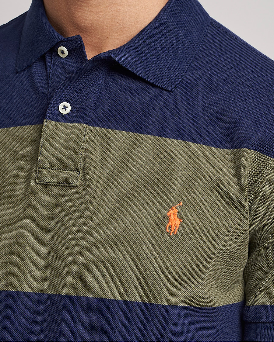 Heren | Polo's | Polo Ralph Lauren | Custom Slim Fit Barstriped Polo Navy/Dark Sage