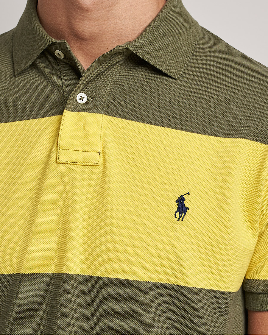 Heren | Polo's | Polo Ralph Lauren | Custom Slim Fit Barstriped Polo Lemon/Dark Sage