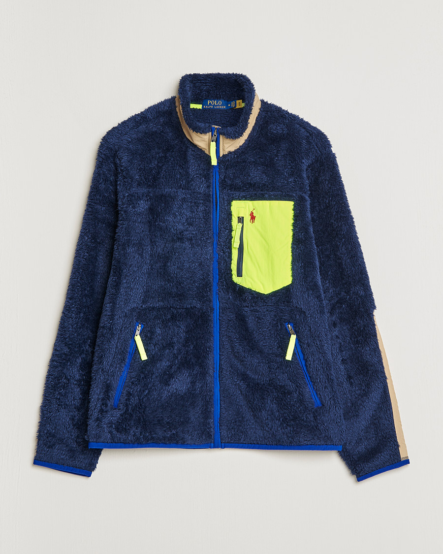 Heren | Truien | Polo Ralph Lauren | Curly Sherpa Full Zip Navy Multi