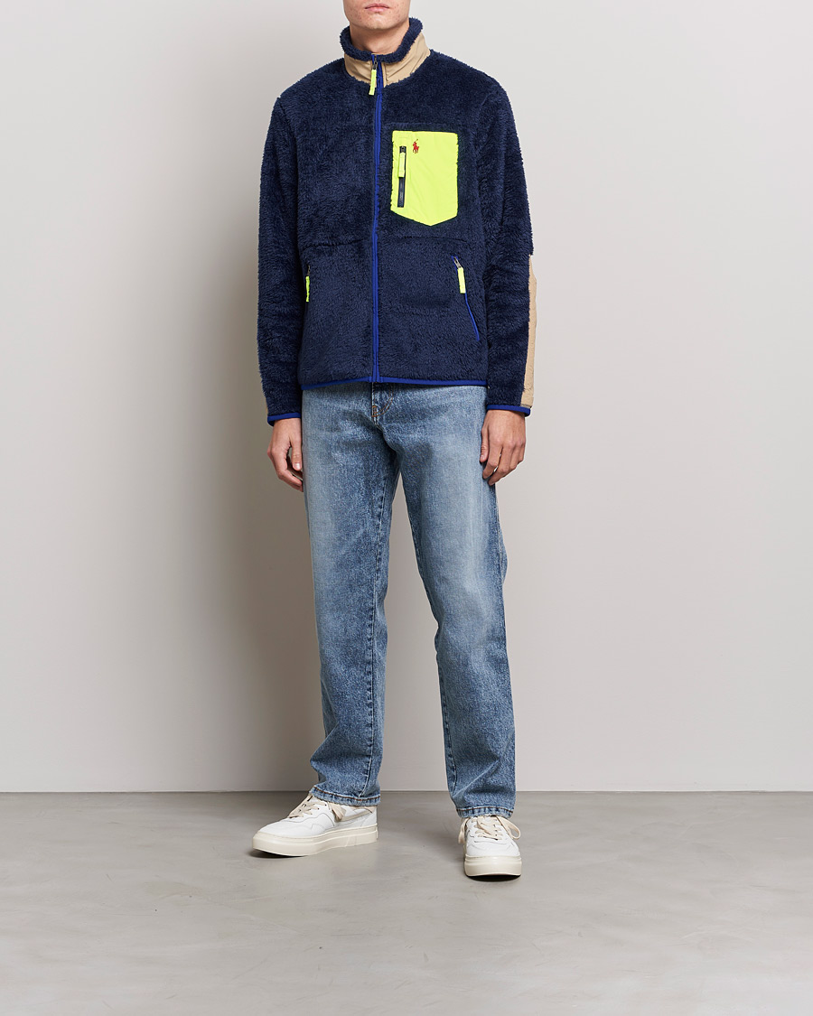 Heren | Truien | Polo Ralph Lauren | Curly Sherpa Full Zip Navy Multi