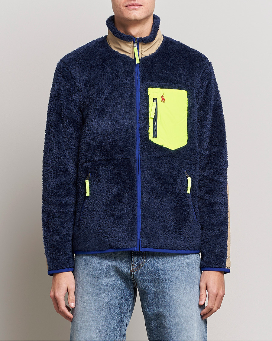 Heren | Truien | Polo Ralph Lauren | Curly Sherpa Full Zip Navy Multi