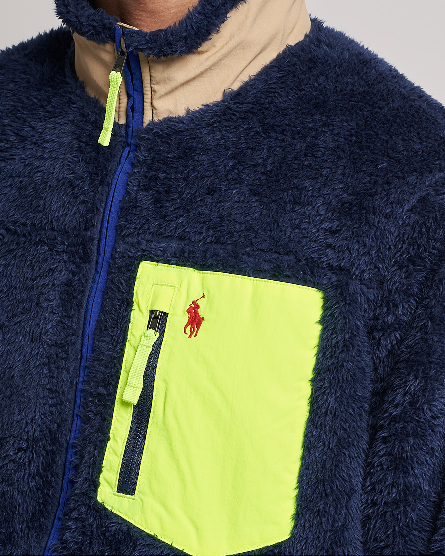 Heren | Truien | Polo Ralph Lauren | Curly Sherpa Full Zip Navy Multi