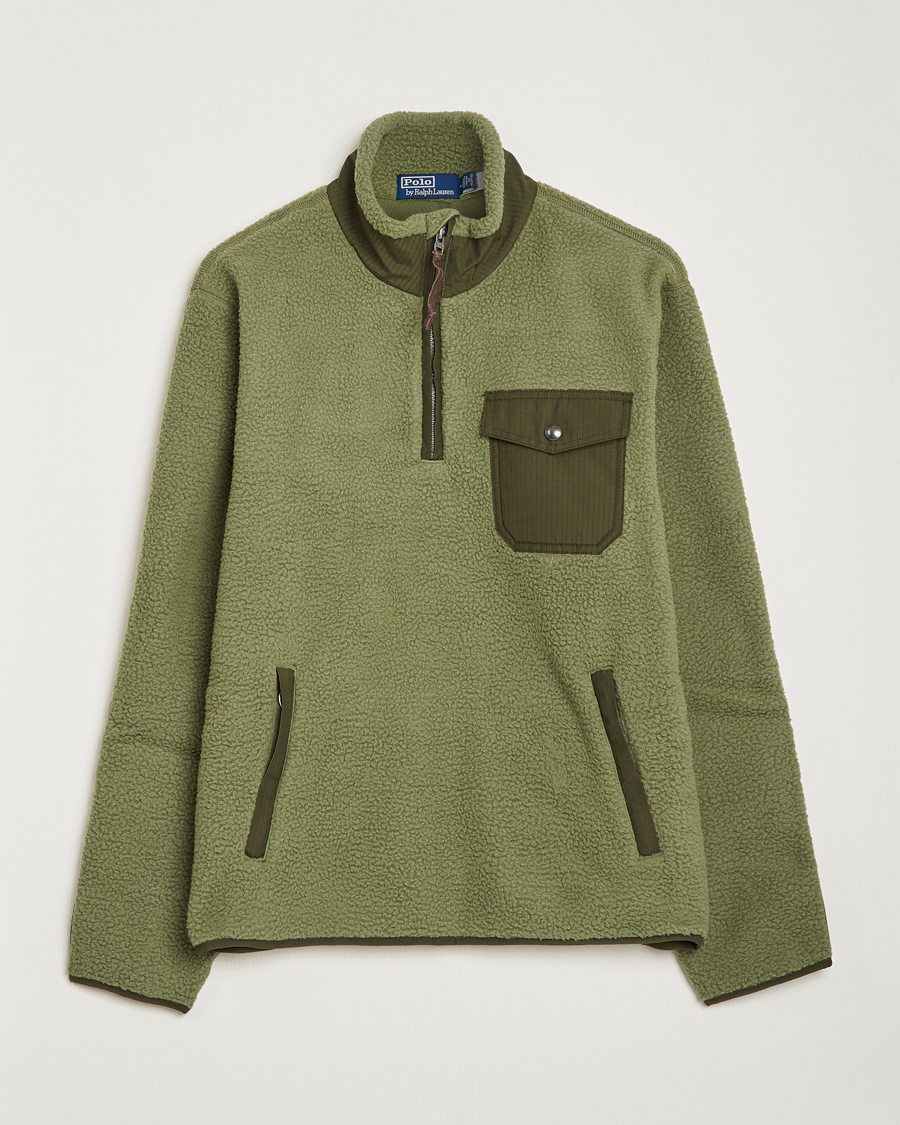 Heren | Truien | Polo Ralph Lauren | Curly Sherpa Half Zip Company Olive