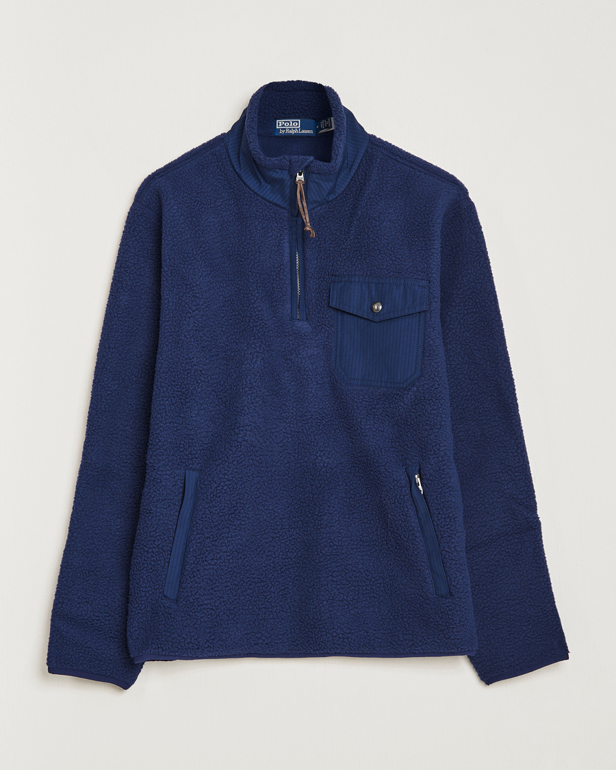 Heren | Truien | Polo Ralph Lauren | Curly Sherpa Half Zip Newport Navy