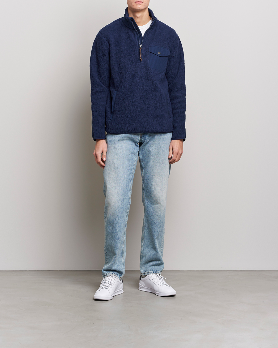 Heren | Truien | Polo Ralph Lauren | Curly Sherpa Half Zip Newport Navy