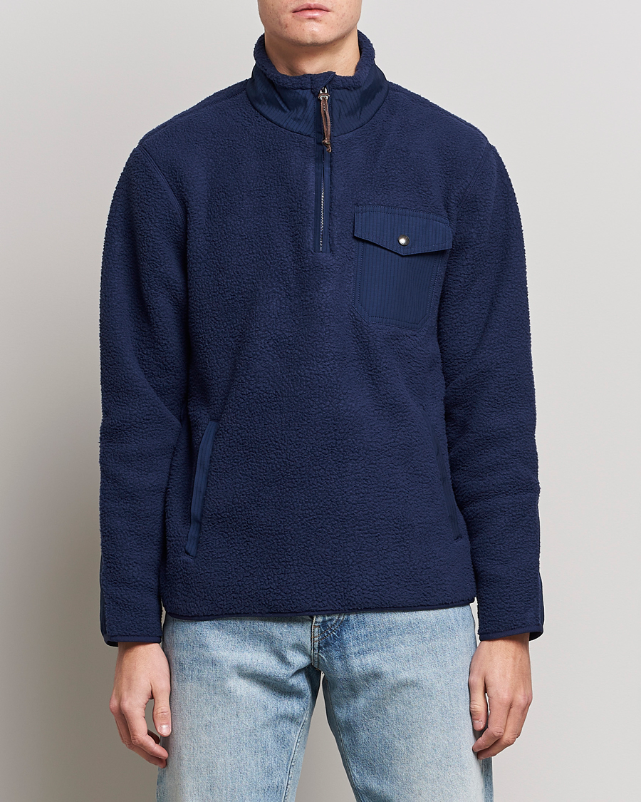Heren | Truien | Polo Ralph Lauren | Curly Sherpa Half Zip Newport Navy