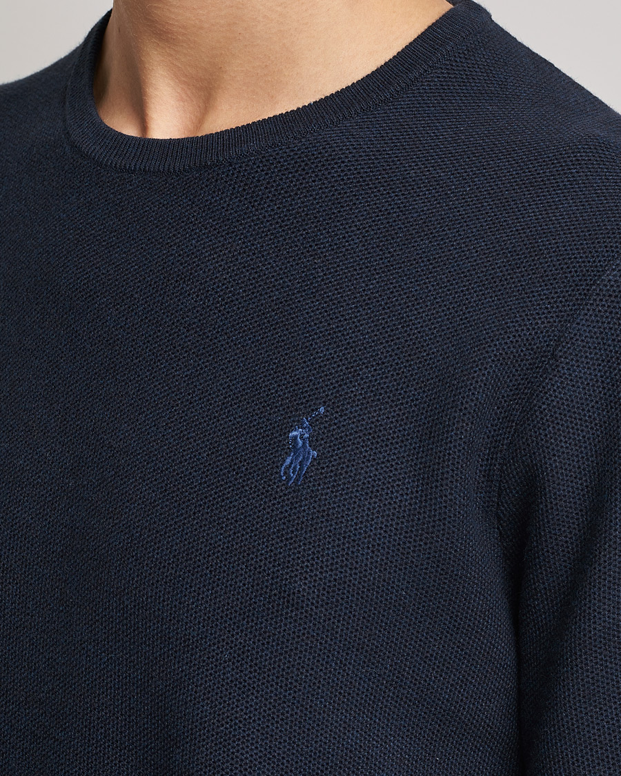 Heren | Truien | Polo Ralph Lauren | Textured Crew Neck Sweater Navy Heather