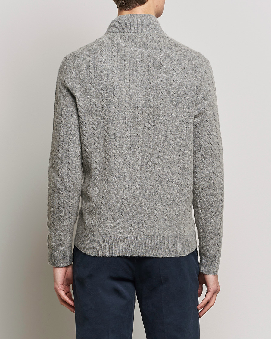 Heren | Truien | Polo Ralph Lauren | Cotton/Wool Cable Half-Zip Fawn Grey Heather