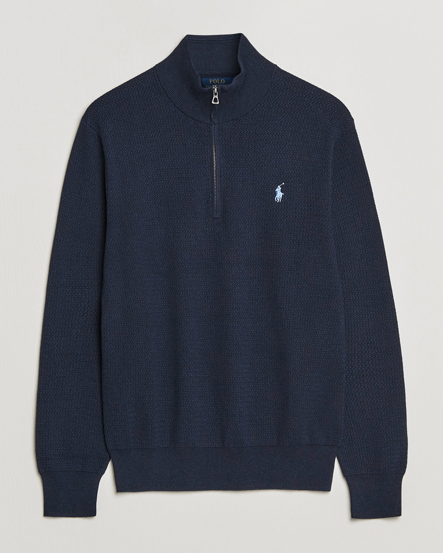 Heren | Truien | Polo Ralph Lauren | Textured Half Zip Navy Heather