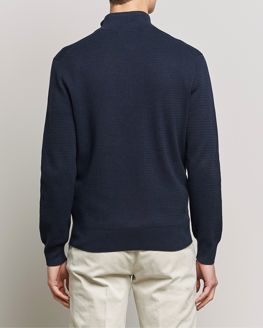 Heren | Truien | Polo Ralph Lauren | Textured Half Zip Navy Heather