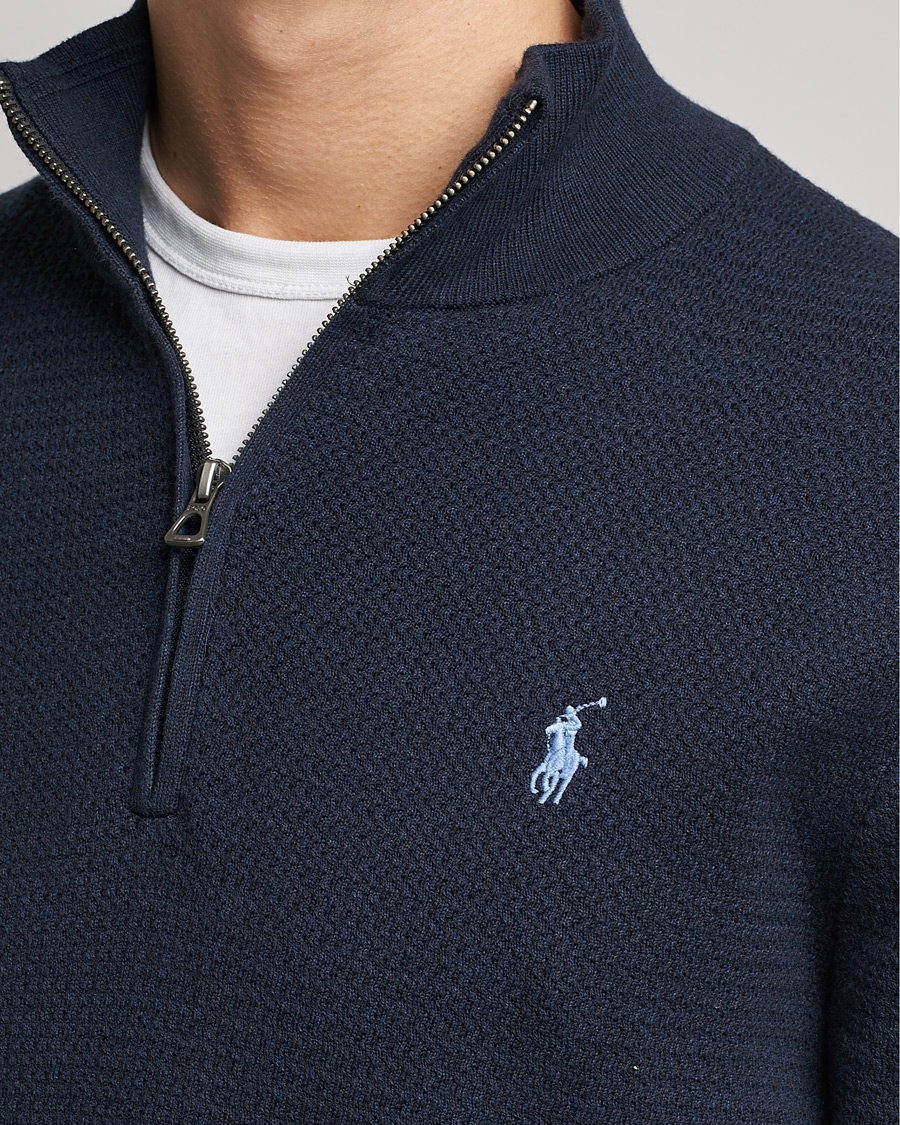 Heren | Truien | Polo Ralph Lauren | Textured Half Zip Navy Heather