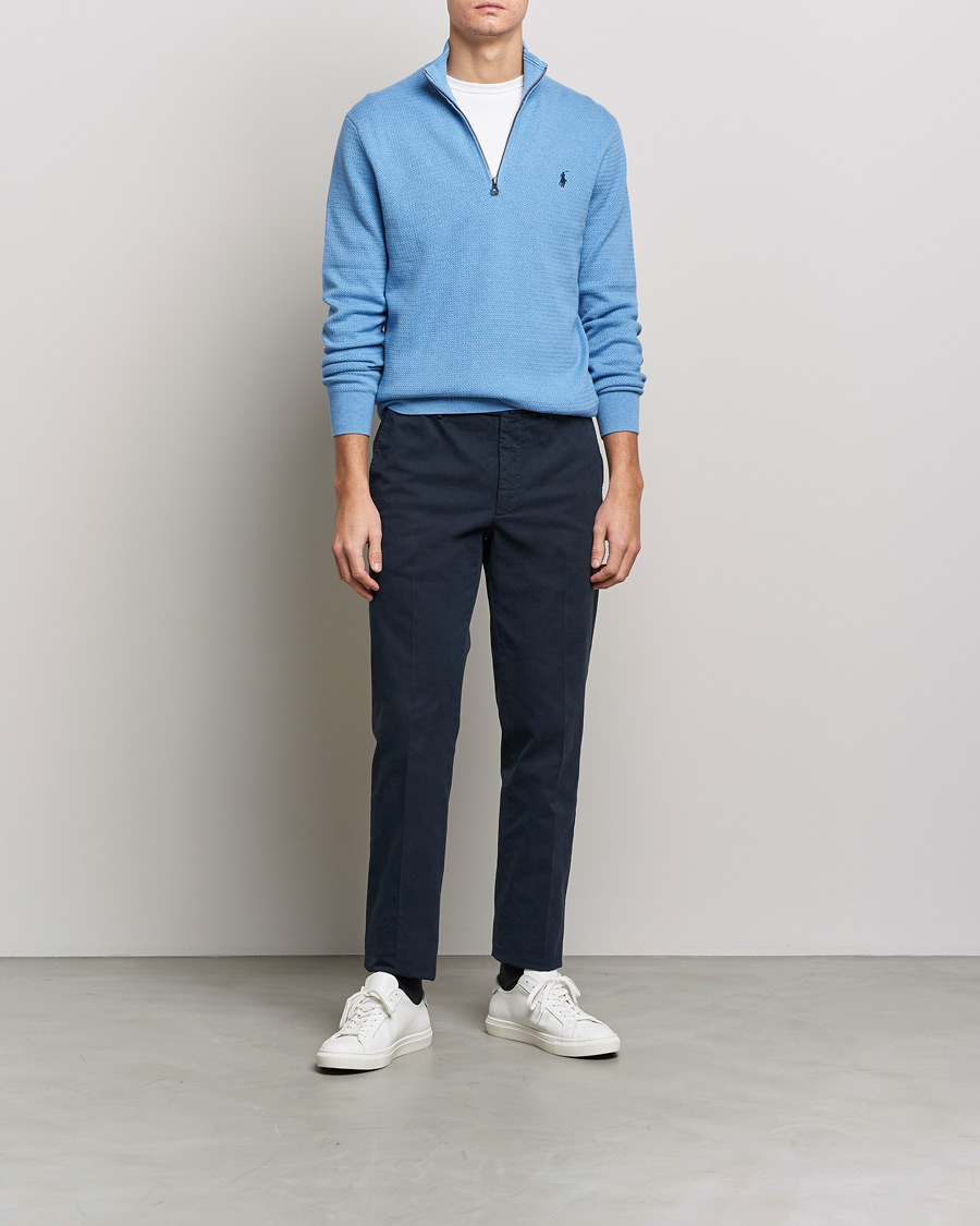 Heren | Truien | Polo Ralph Lauren | Textured Half Zip Soft Royal Heather