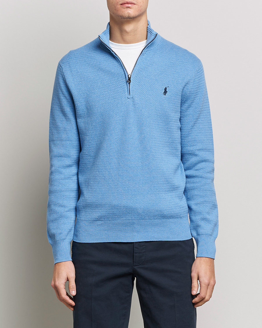 Heren | Truien | Polo Ralph Lauren | Textured Half Zip Soft Royal Heather