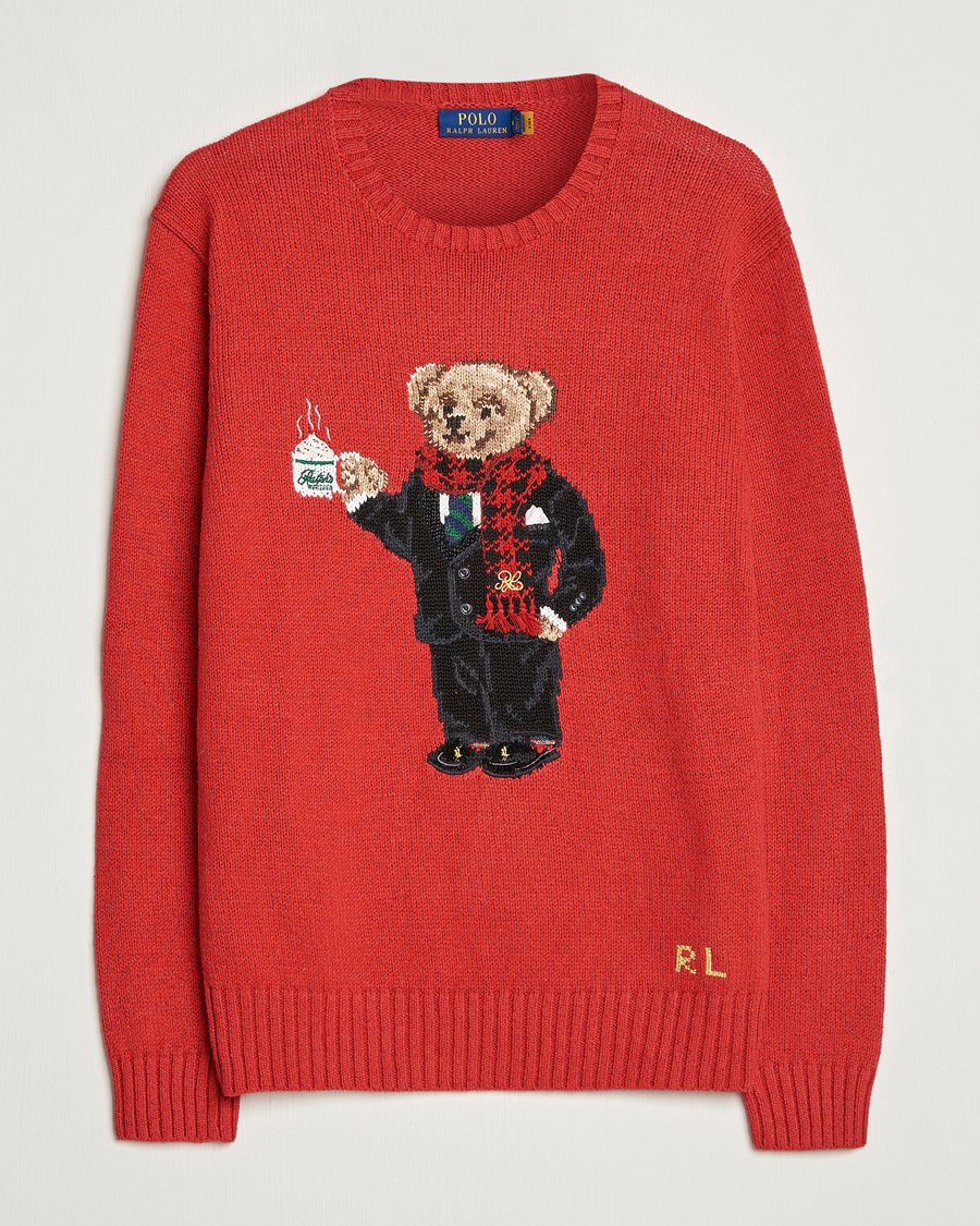 Heren | Truien | Polo Ralph Lauren | Lunar New Year Bear Knitted Sweater Red