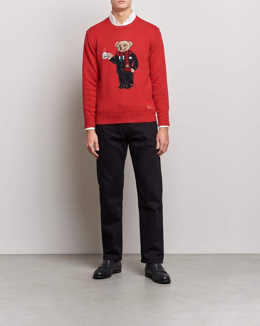 Heren | Truien | Polo Ralph Lauren | Lunar New Year Bear Knitted Sweater Red