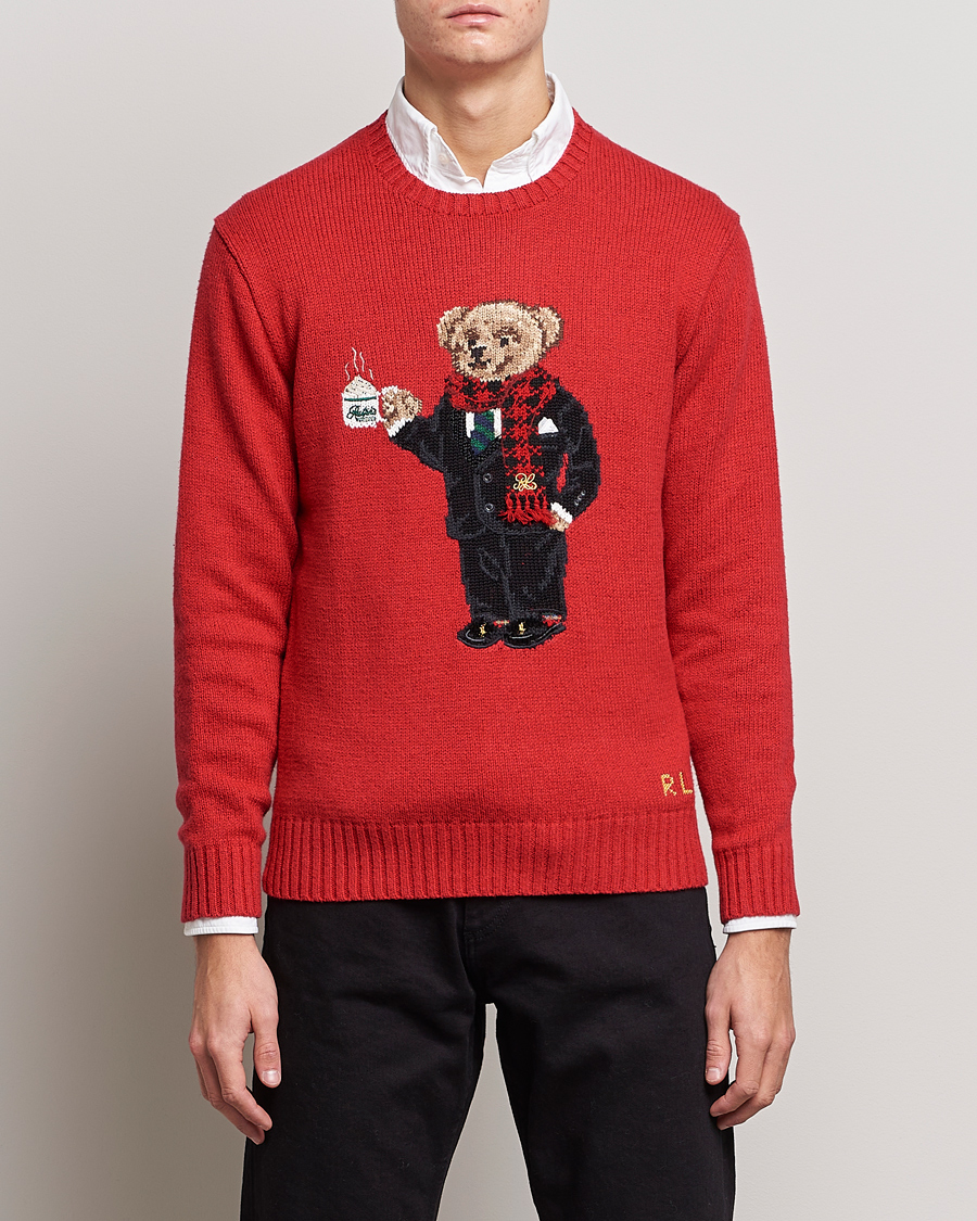 Heren | Truien | Polo Ralph Lauren | Lunar New Year Bear Knitted Sweater Red