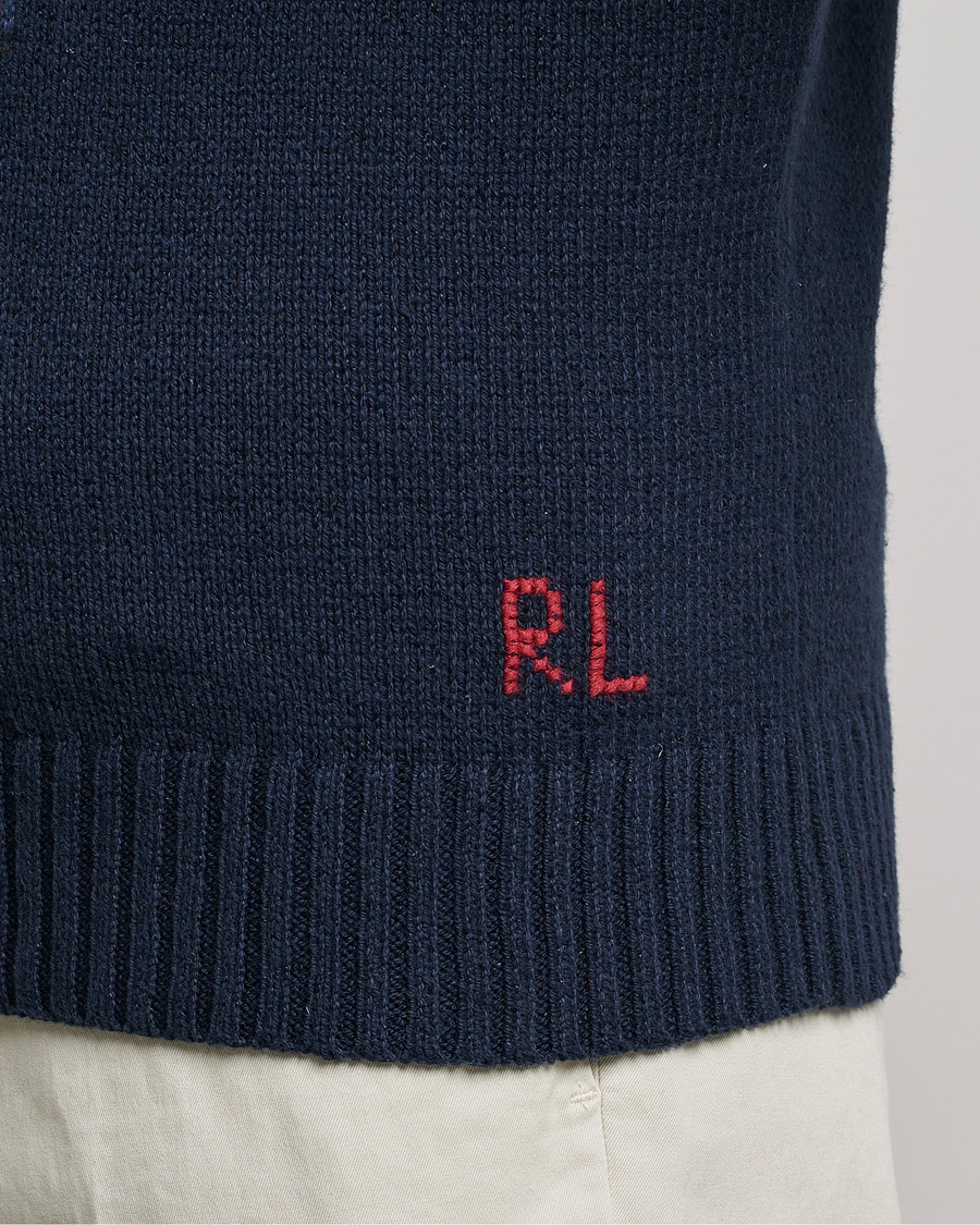 Heren | Truien | Polo Ralph Lauren | Flag Bear Knitted Sweater Navy