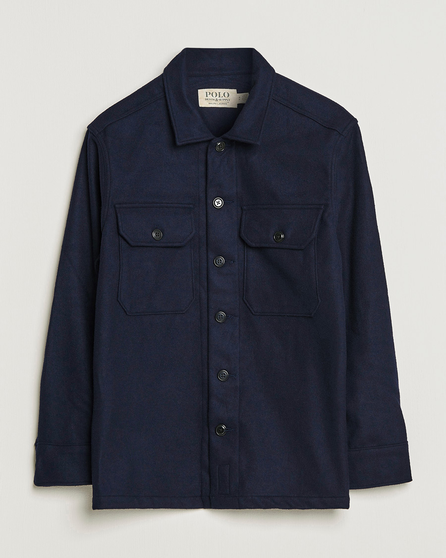 Heren | Overhemden | Polo Ralph Lauren | Wool/Nylon Pocket Overshirt Collection Navy