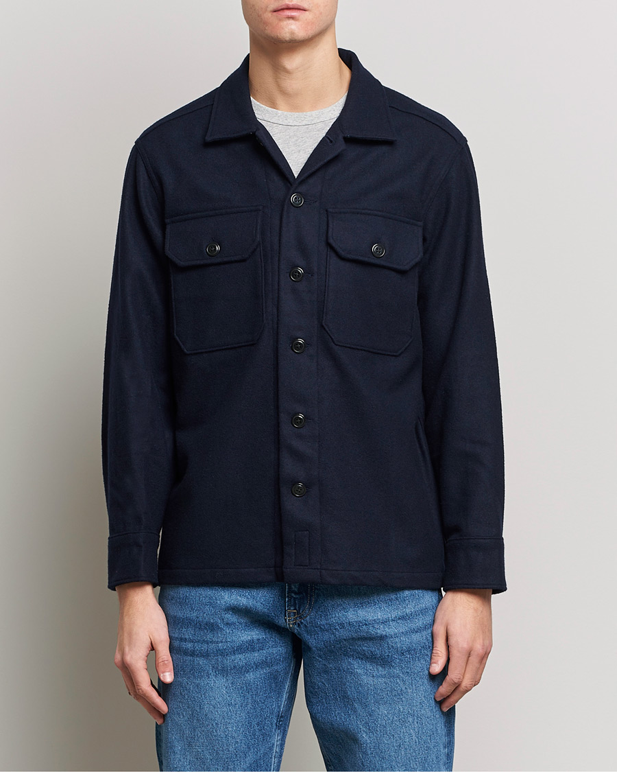 Heren | Overhemden | Polo Ralph Lauren | Wool/Nylon Pocket Overshirt Collection Navy