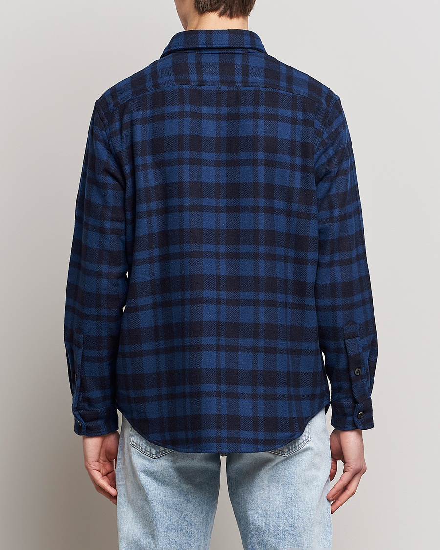 Heren | Overhemden | Polo Ralph Lauren | Wool Blend Checked Overshirt Blue/Navy