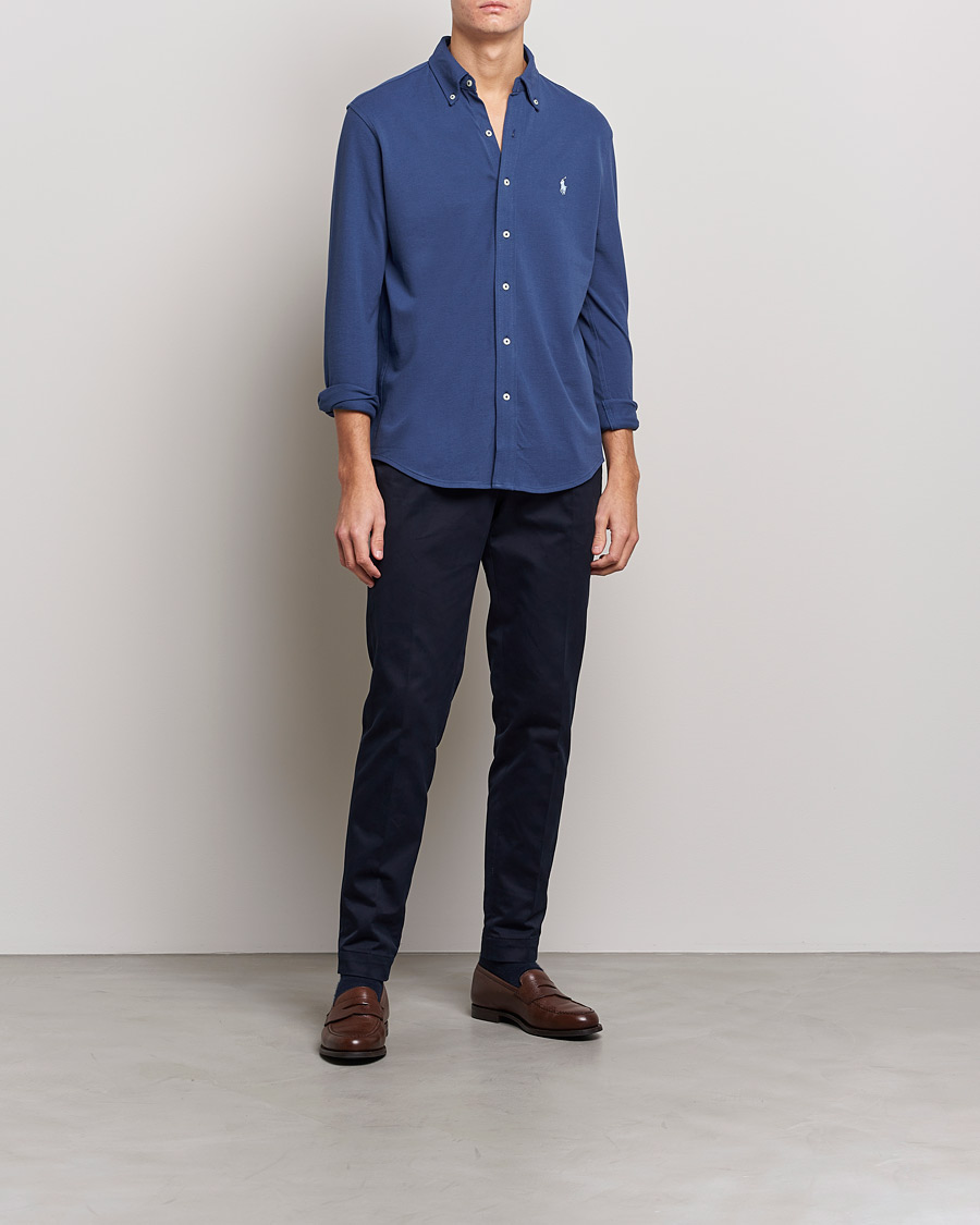 Heren | Overhemden | Polo Ralph Lauren | Featherweight Mesh Shirt Light Navy