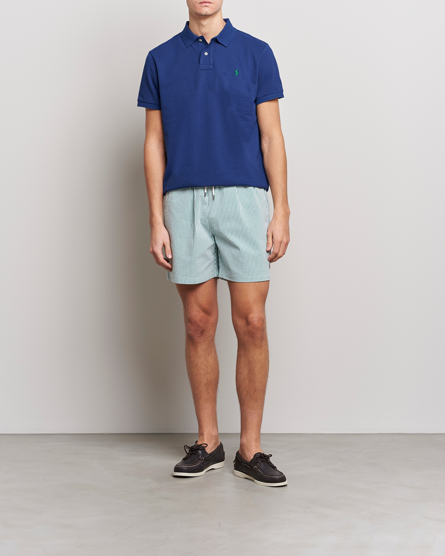 Heren | Zwembroek | Polo Ralph Lauren | Recycled Traveler Seersucker Swimshorts Green