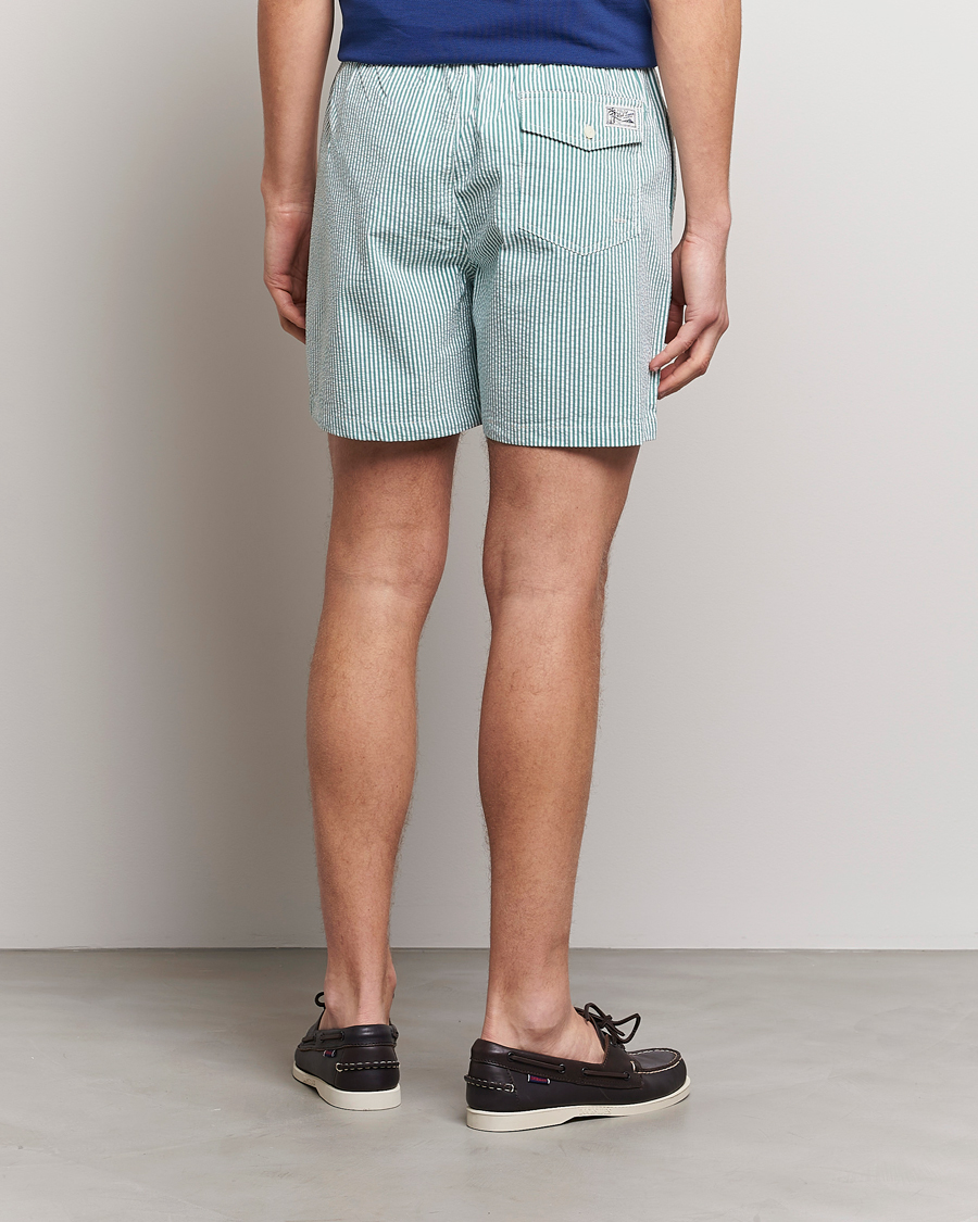 Heren | Zwembroek | Polo Ralph Lauren | Recycled Traveler Seersucker Swimshorts Green