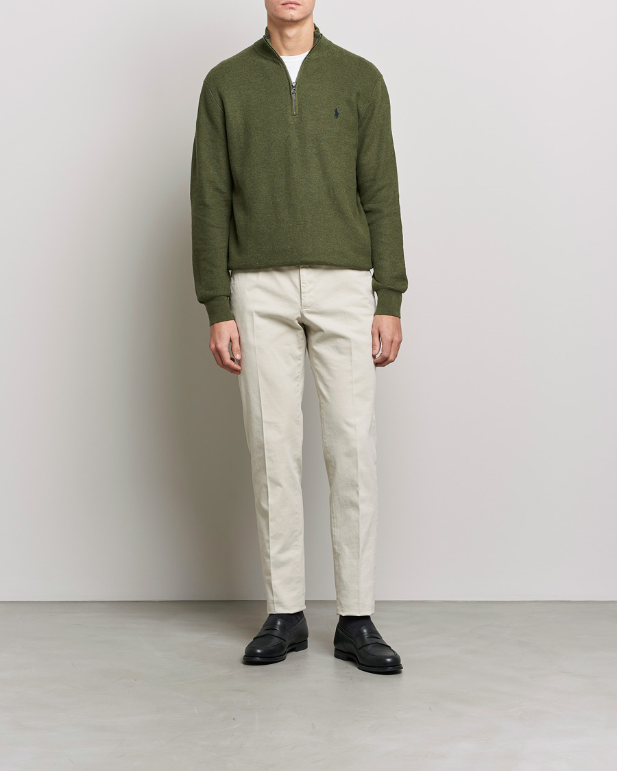 Heren | Truien | Polo Ralph Lauren | Cotton Half Zip Olive Heather