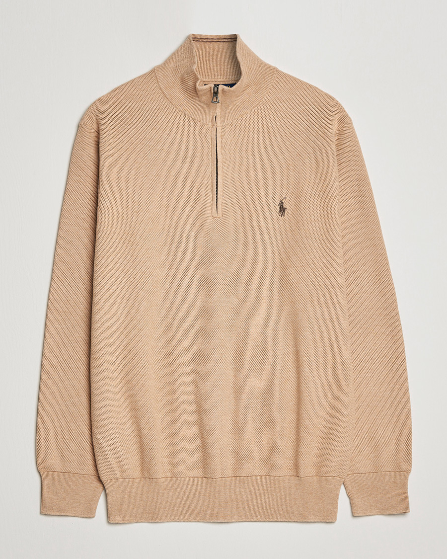 Heren | Truien | Polo Ralph Lauren | Cotton Half Zip Camel Melange
