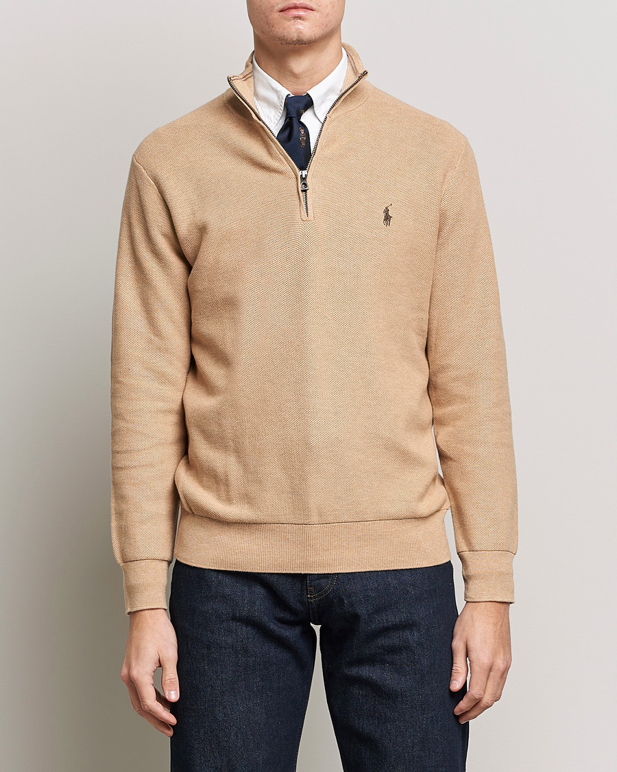 Heren | Truien | Polo Ralph Lauren | Cotton Half Zip Camel Melange