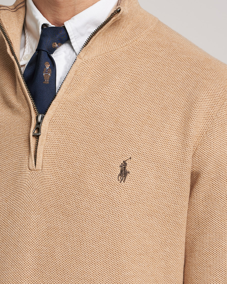 Heren | Truien | Polo Ralph Lauren | Cotton Half Zip Camel Melange