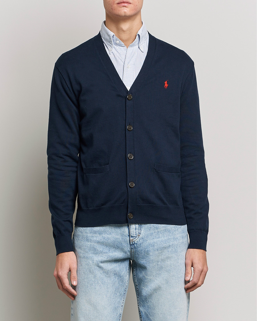 Heren | Only Polo | Polo Ralph Lauren | Cotton Cardigan Hunter Navy