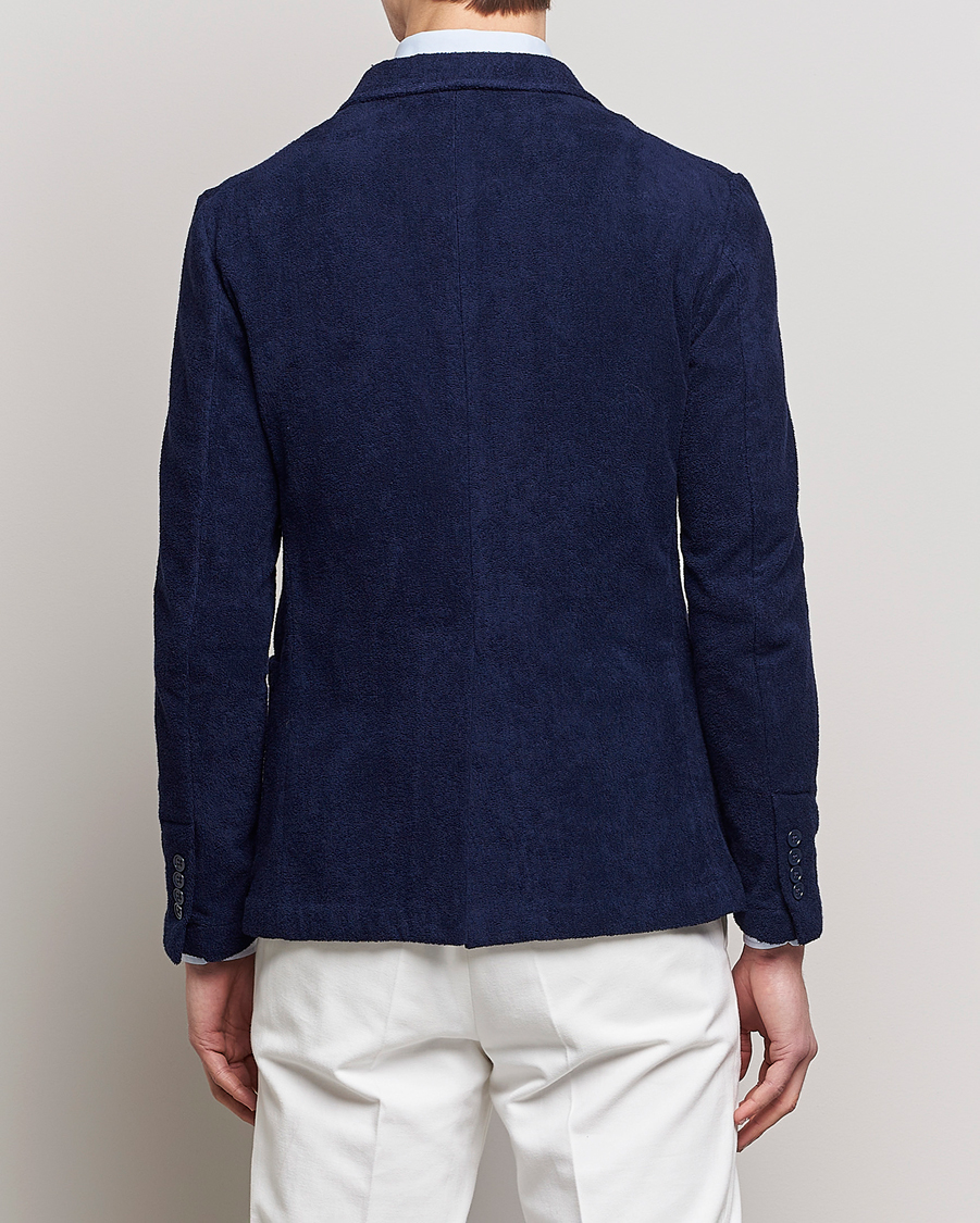 Heren | Blazers | Ralph Lauren Purple Label | Knitted Terry Cloth Blazer Navy