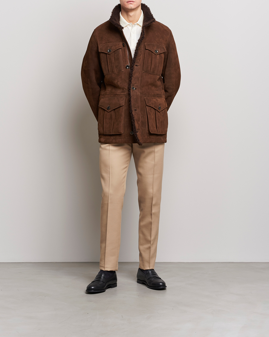 Heren | Broeken | Ralph Lauren Purple Label | Cavalry Twill Trousers Tan