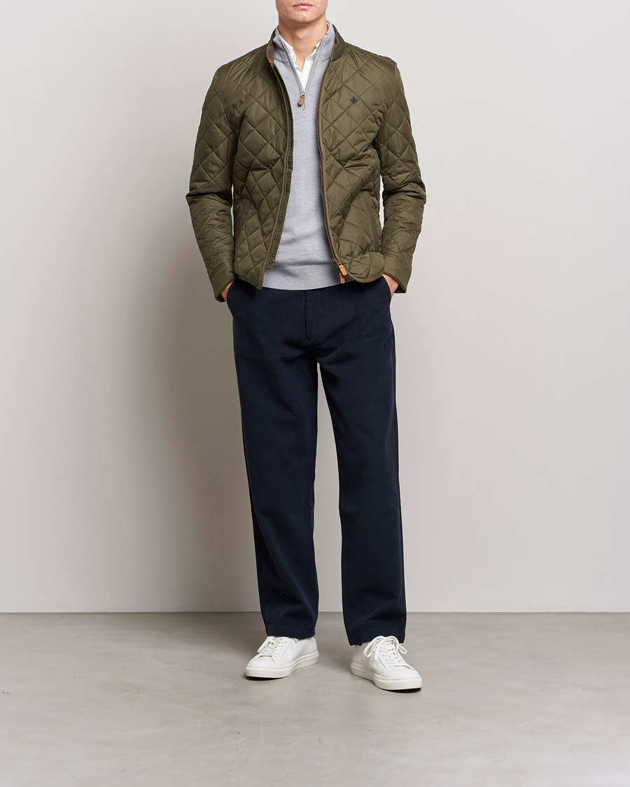 Heren | Jassen | Morris | Teddy Quilted Jacket Olive