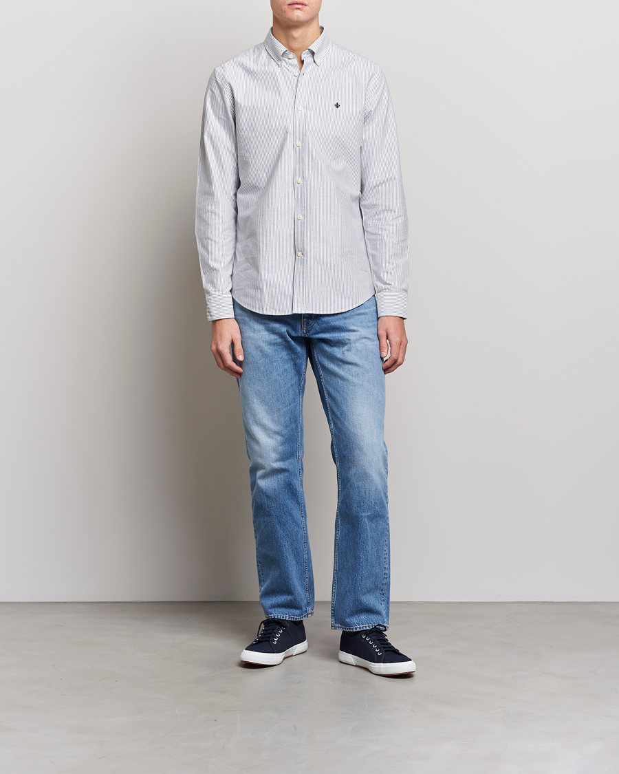 Heren | Overhemden | Morris | Douglas Oxford Striped Shirt Blue