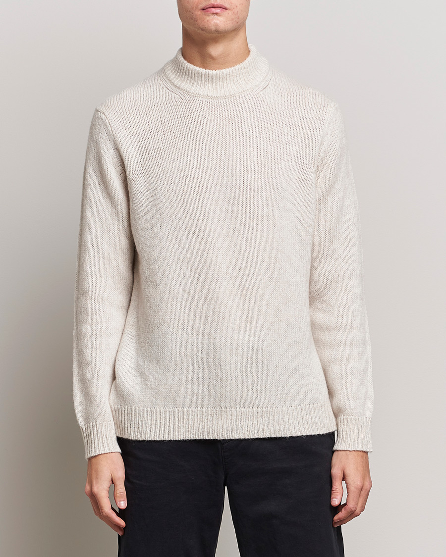 Heren | Sale -30% | NN07 | Nick Mock Neck Sweater Oat