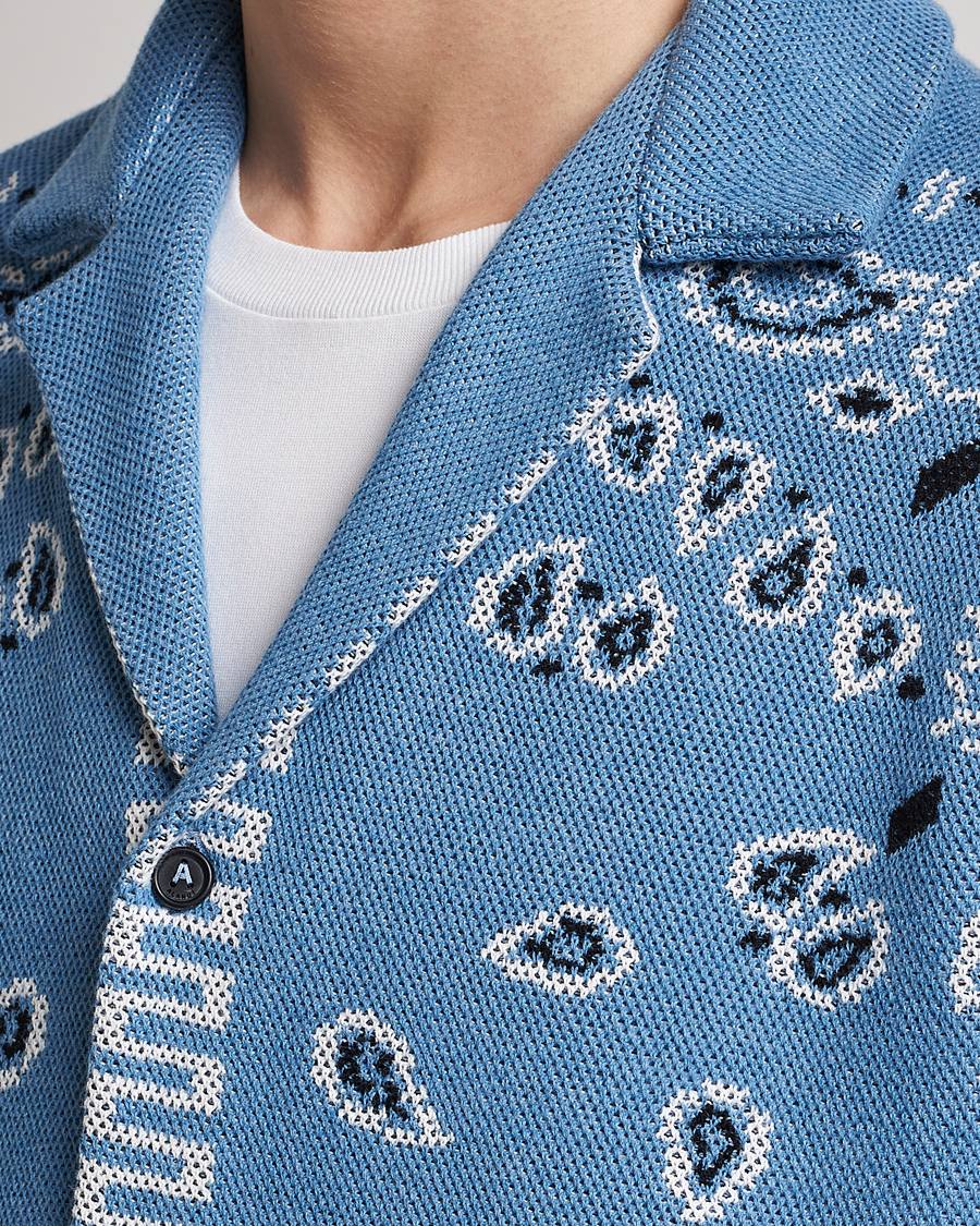 Heren | Overhemden | Alanui | Bandana Print Camp Shirt Light Blue