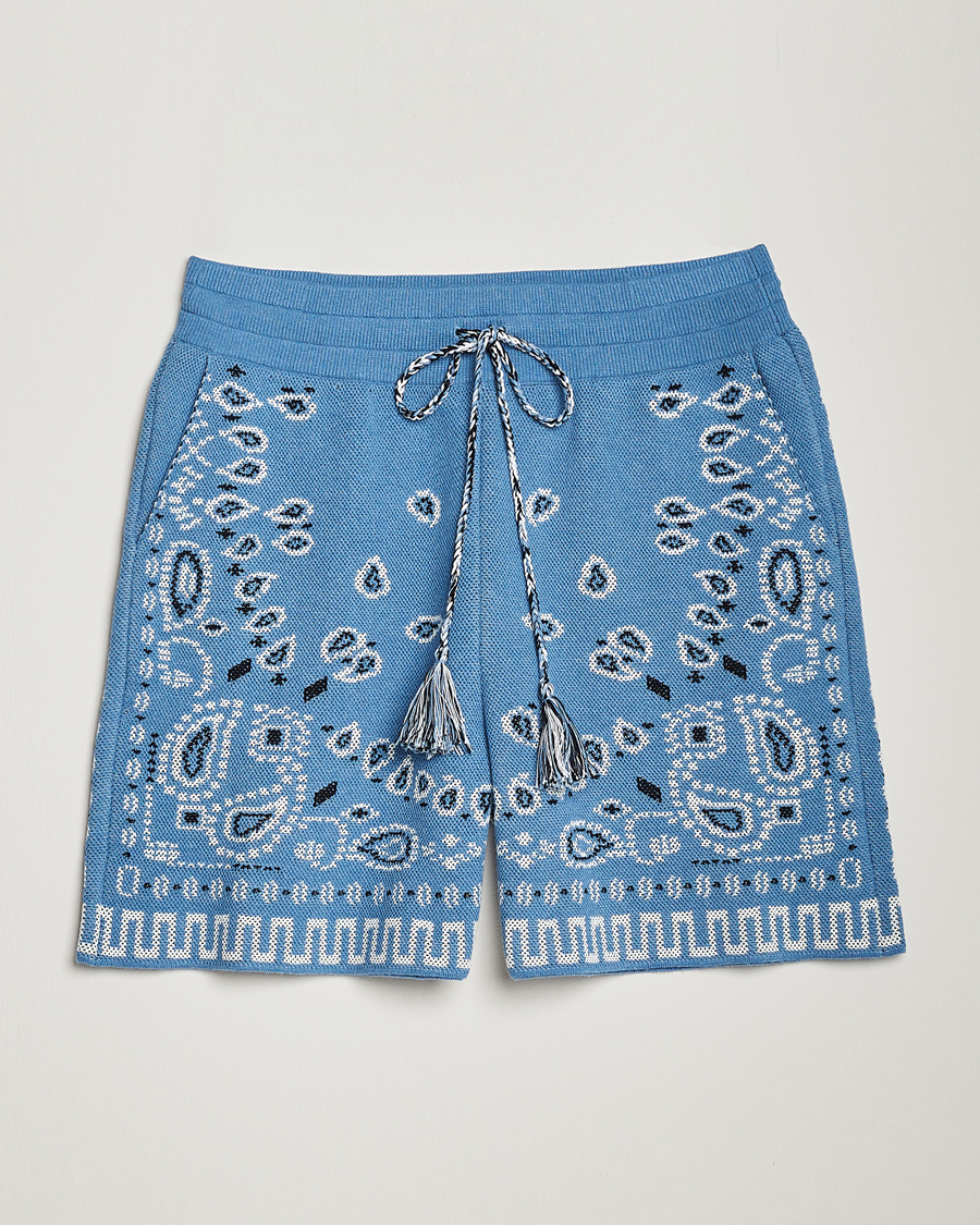 Heren | Korte broek | Alanui | Bandana Print Shorts Light Blue