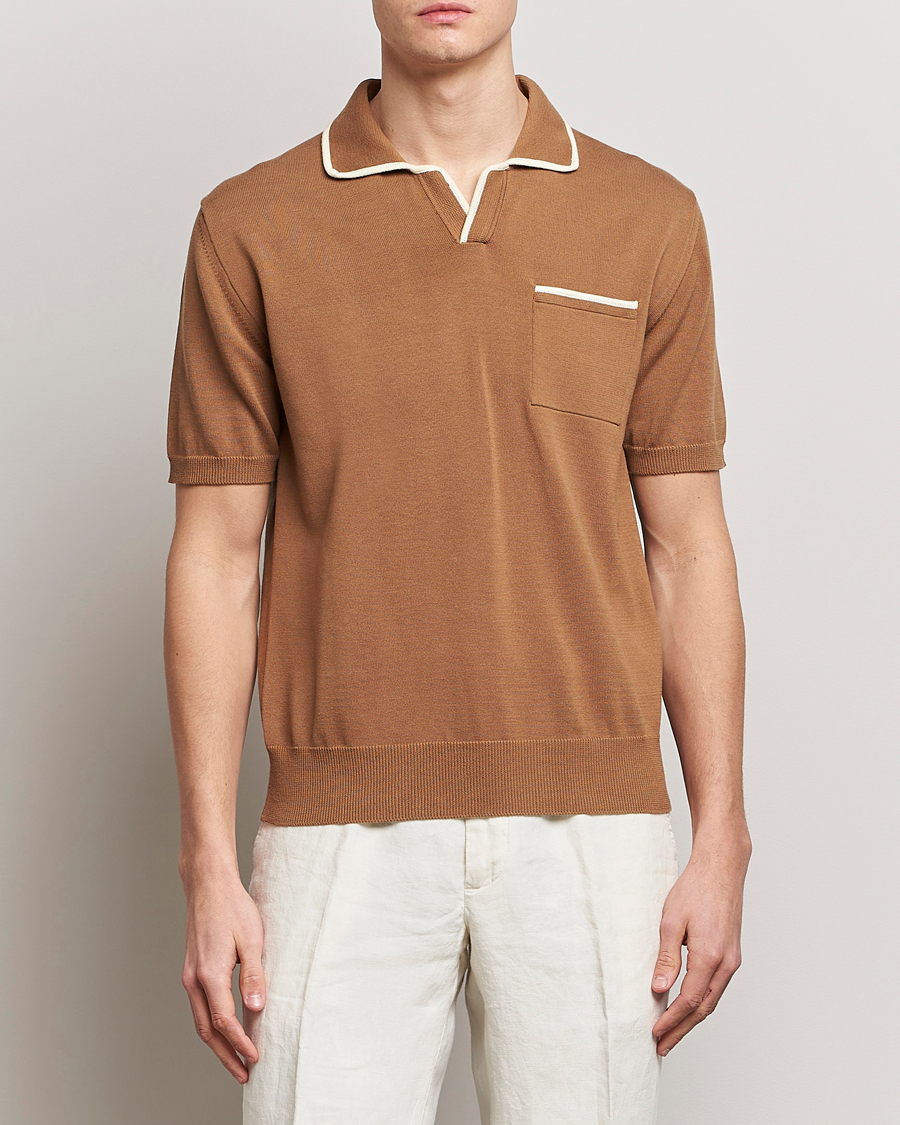 Heren | Afdelingen | Altea | Short Sleeve Riviera Polo Tobacco