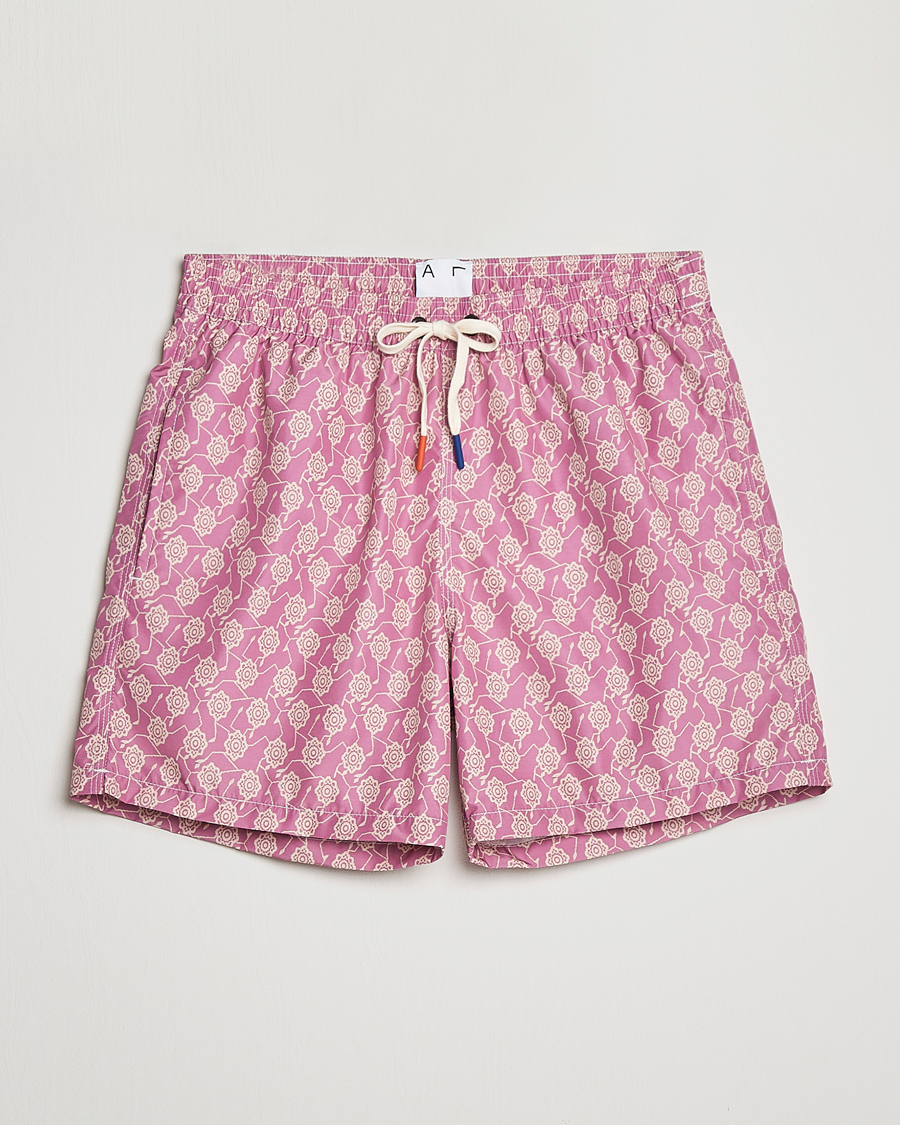 Heren | Zwembroek | Altea | Printed Swim Trunks Pale Burgundy